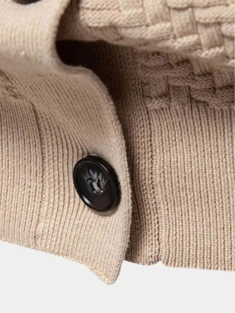 Men’s Knit Cardigan Sweater – Neck Knitwear Casual Everyday Knitwear