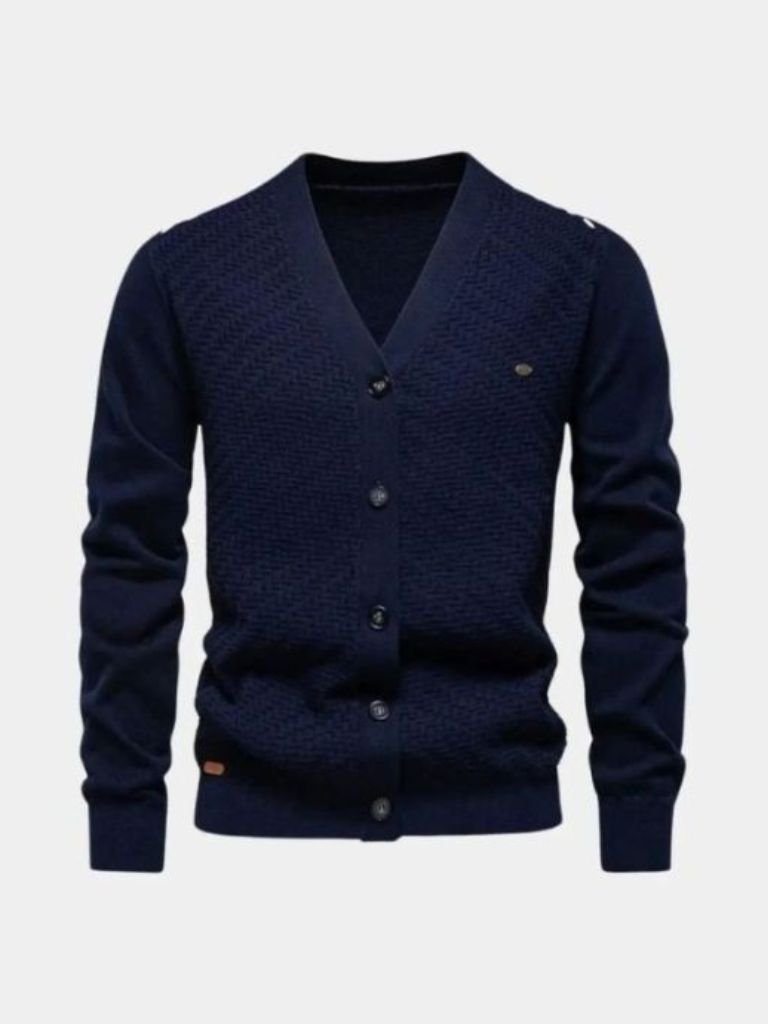Men’s Knit Cardigan Sweater – Neck Knitwear Casual Everyday Knitwear