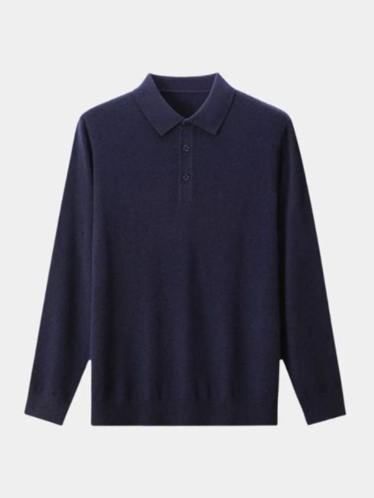 Men’s Knit Sweater – Wool Button Polo Casual Everyday Knitwear
