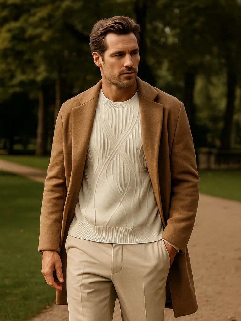 Men’s Knit Sweater – Wool Pullover Casual Everyday Knitwear
