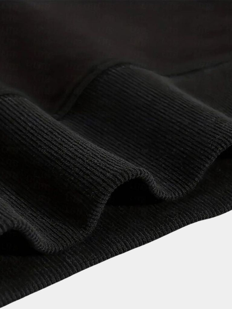 Men’s Hooded Jacket – Zip Black Lapel Casual Everyday Wear