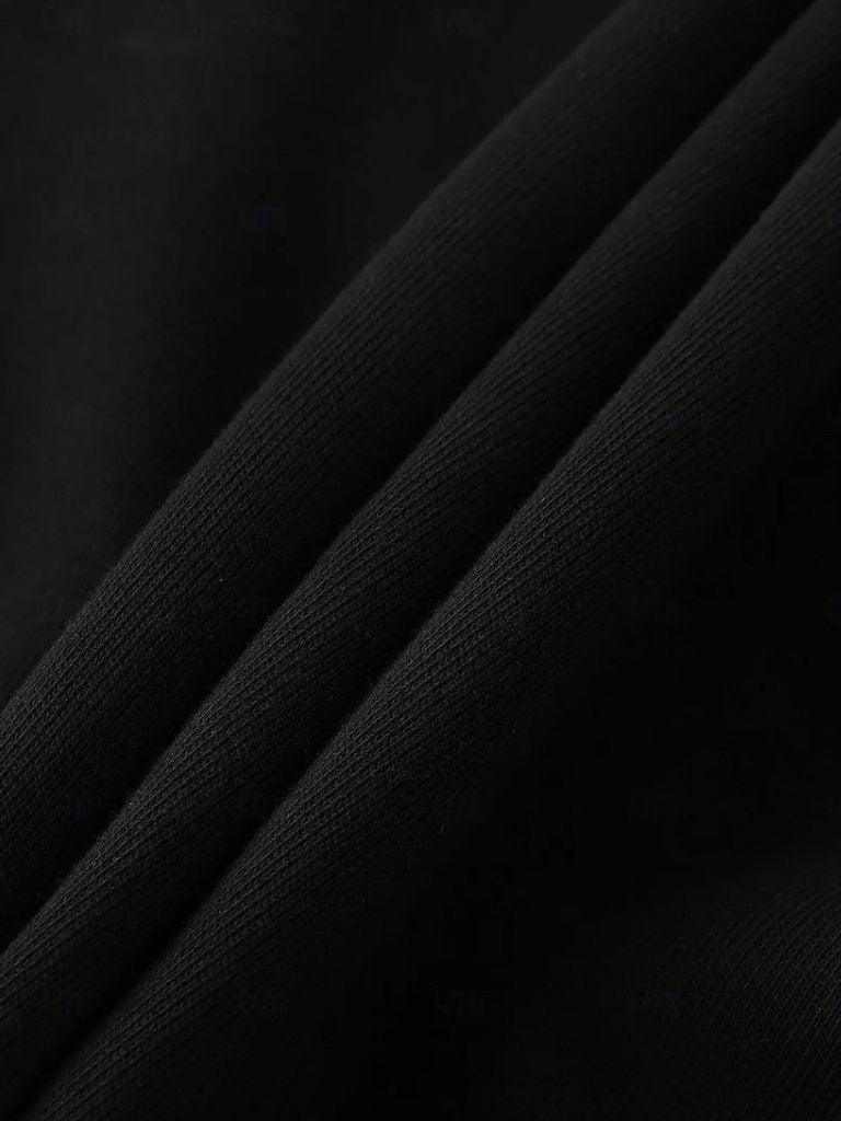 Men’s Hooded Jacket – Zip Black Lapel Casual Everyday Wear