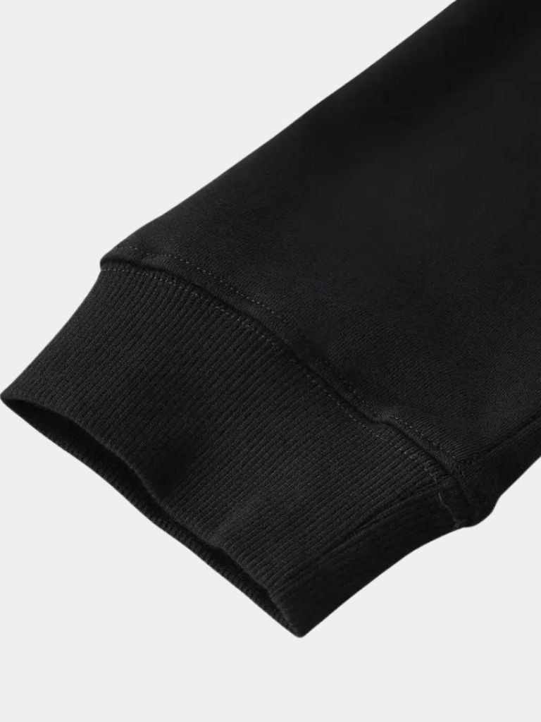 Men’s Hooded Jacket – Zip Black Lapel Casual Everyday Wear