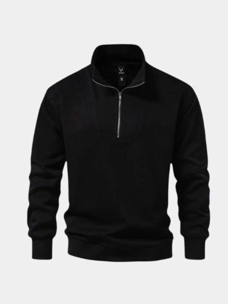 Men’s Hooded Jacket – Zip Black Lapel Casual Everyday Wear